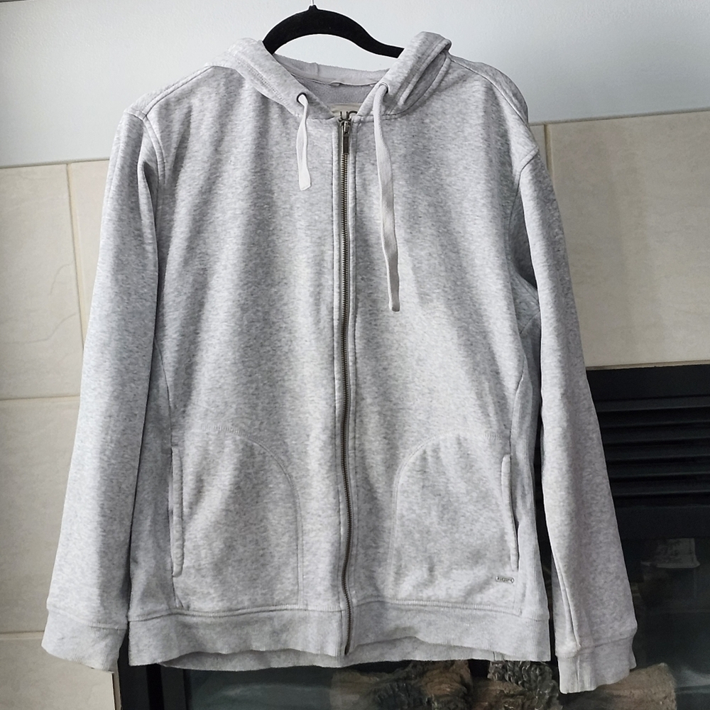 UGG Gray Full Zip Sweatshirt Hoodie, Men's Size S